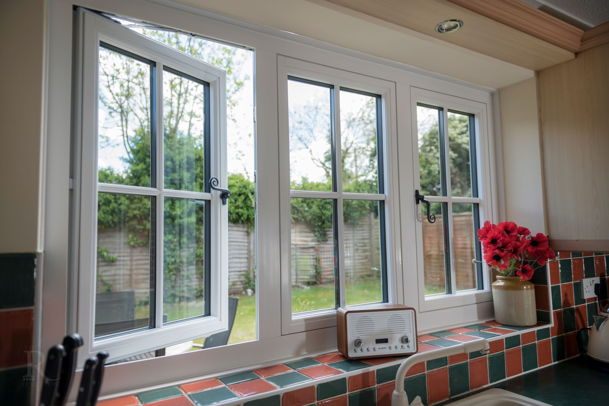 Bespoke Wooden Accoya Timber Flush Casement Windows featuring Georgian Bars. Handmade in our Rylstone Workshop, near Skipton installed near Clitheroe, Ribble Valley
