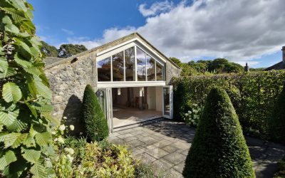 Bespoke Accoya Bifold Doors & Raked Glazed Frame – Near Grassington