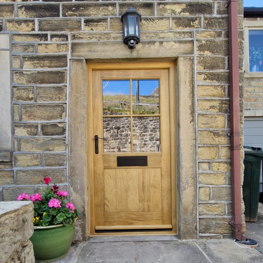Bespoke Accoya Timber Door, Manufactured in our workshop near Skipton, Craven, installed in Clitheroe, Ribble Valley
