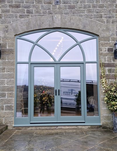 Bespoke Accoya Timber Feature Door, Handcrafted in Rylstone, Skipton, Installed in Darley, near Ripon