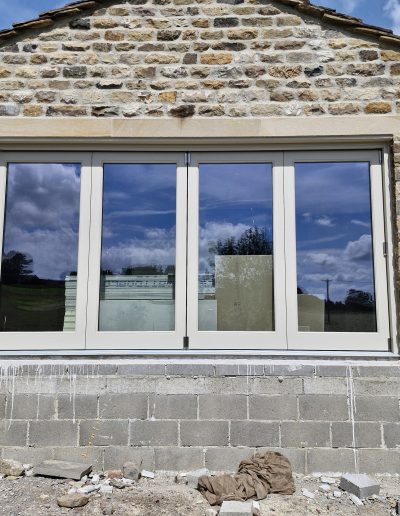 Bespoke Timber Accoya Bifold Doors, Manufactured in our Yorkshire Workshop near Skipton and Installed in Rylstone, Craven