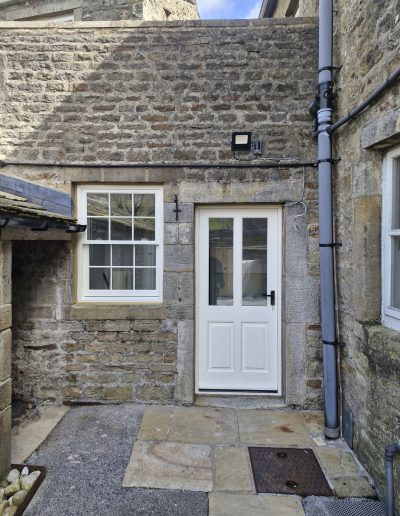Bespoke Timber Accoya Entrance Door, Manufactured in our Rylstone Workshop near Skipton and Installed in Burnsall, Craven, Yorkshire Dales