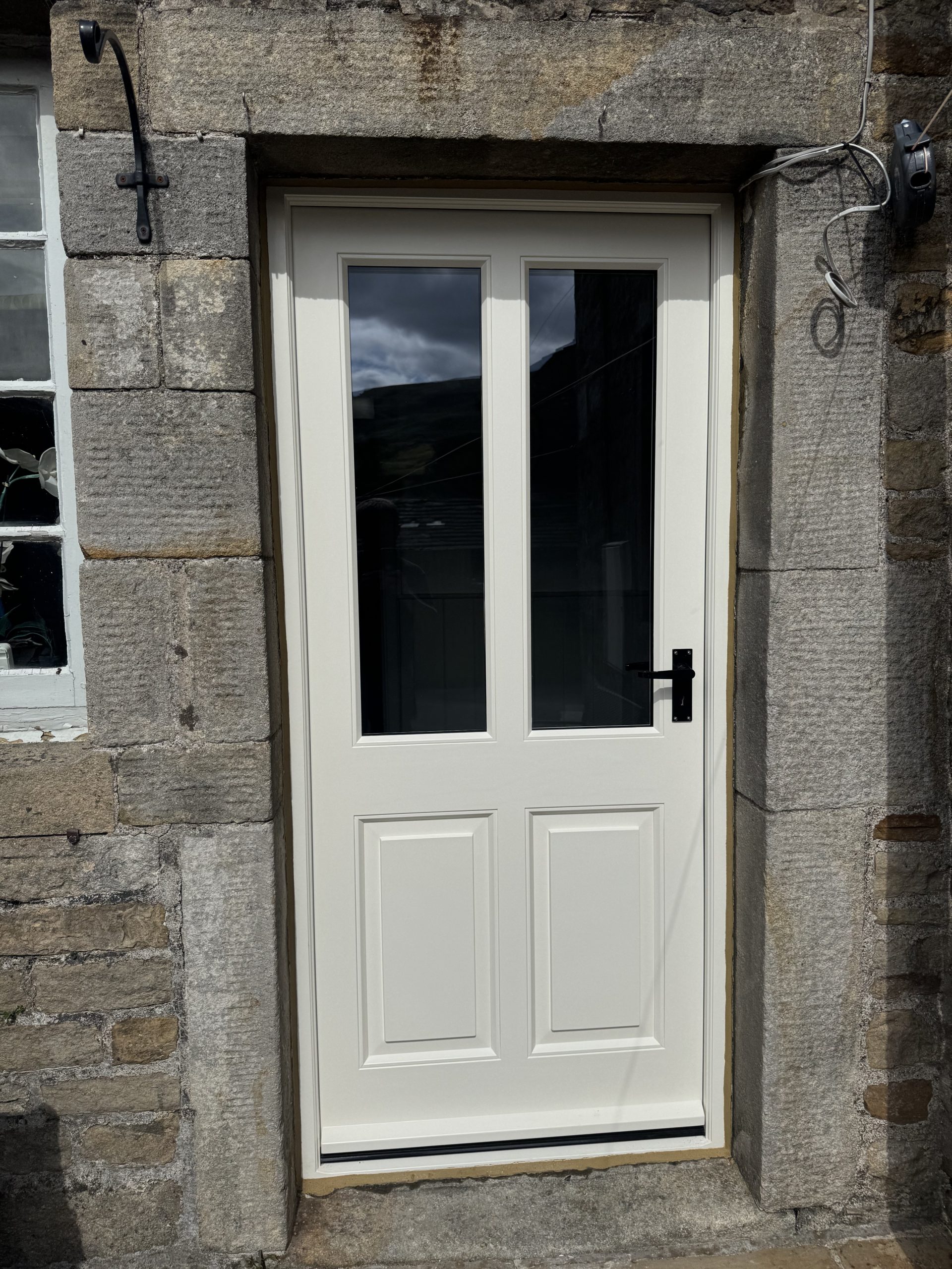 Bespoke Timber Accoya Entrance Door, Manufactured in our Rylstone Workshop near Skipton and Installed in South LAkes