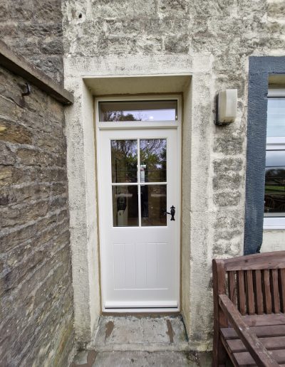 Bespoke Timber Accoya Feature Entrance Door, Manufactured in our Rylstone Workshop near Skipton and Installed in Embsay, Craven