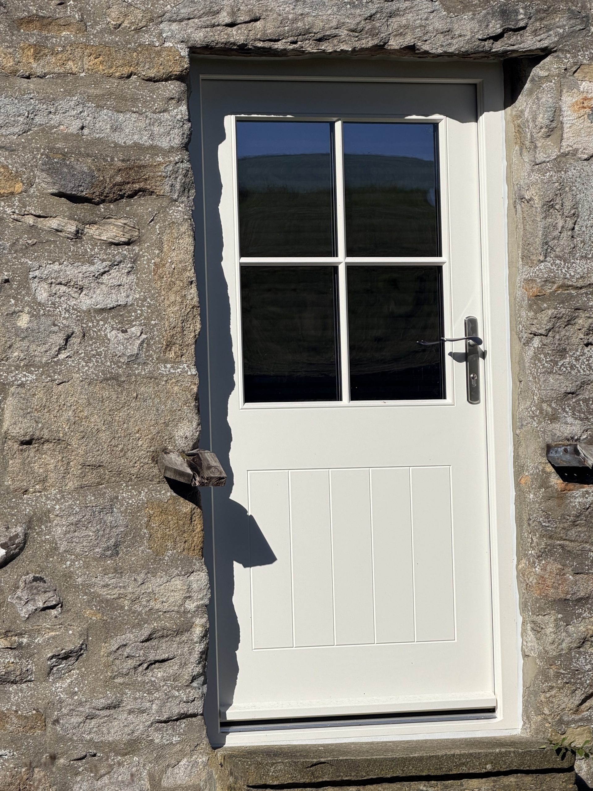 Bespoke Timber Accoya Feature Entrance Door, Manufactured in our Rylstone Workshop near Skipton and Installed in Northallerton