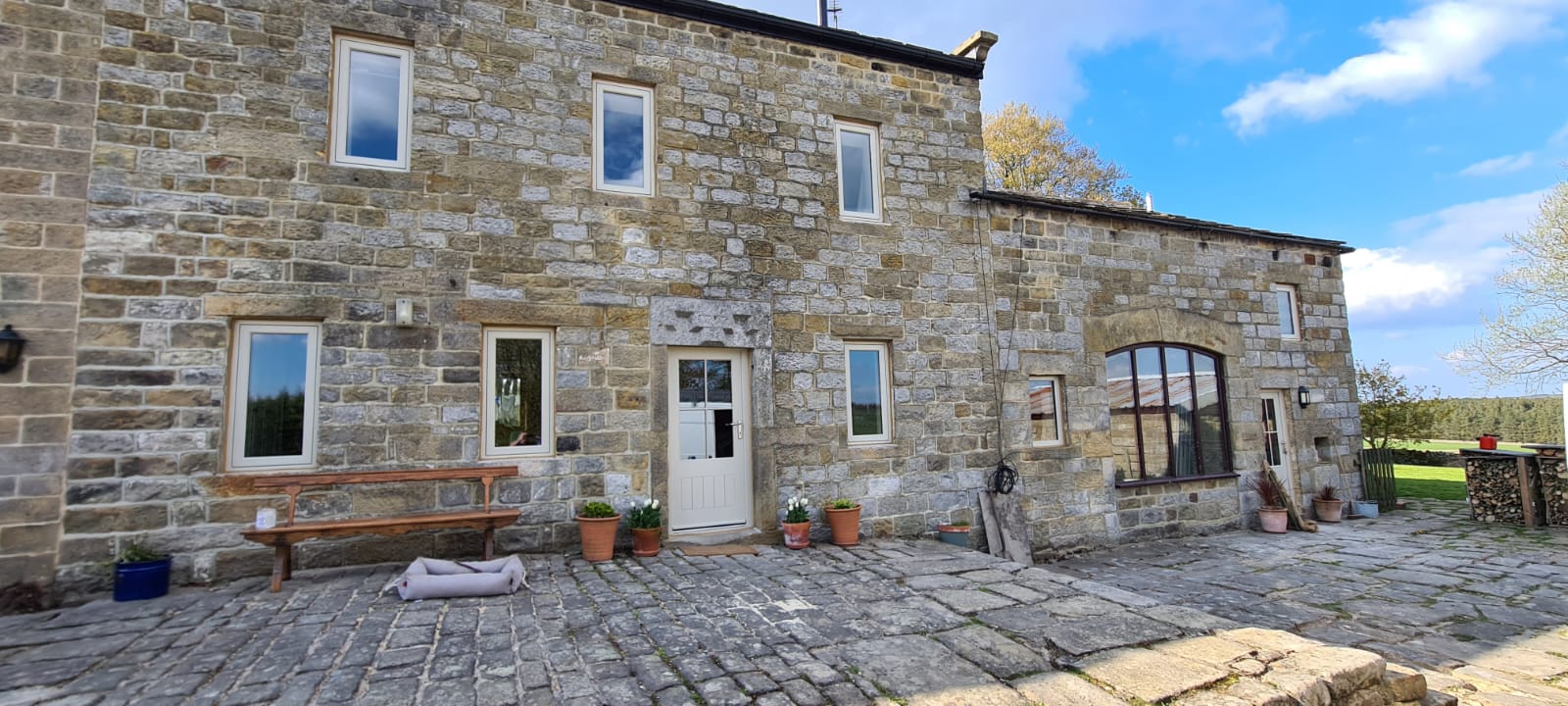 Bespoke Timber Accoya Flush Casement Windows and Timber Accoya Door, Manufactured in Rylstone, near Skipton, fit in Nidderdale near Harrogate - Phase 1