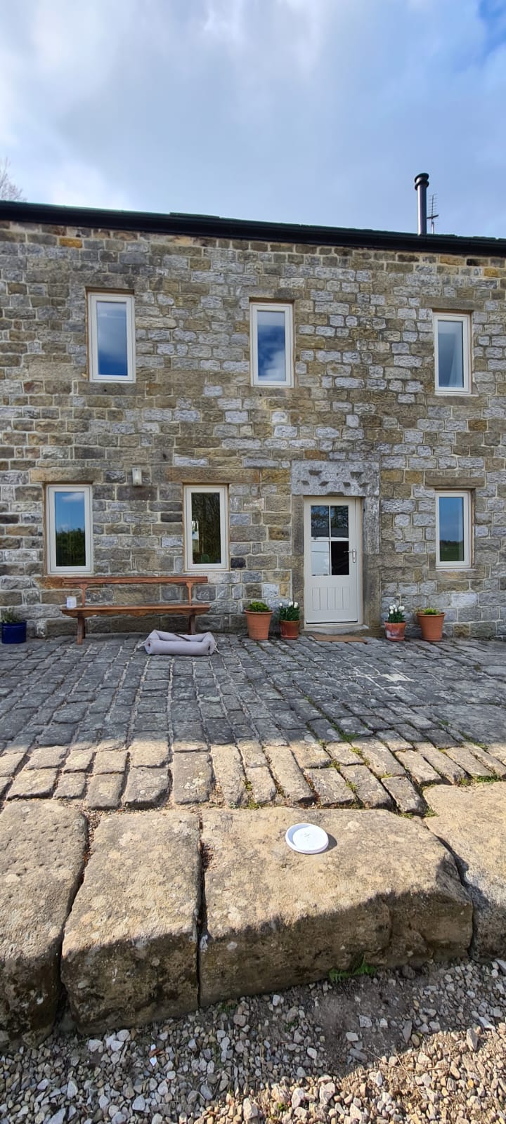 Bespoke Accoya timber doors manufactured in our Rylstone workshop for the Nidderdale renovation.