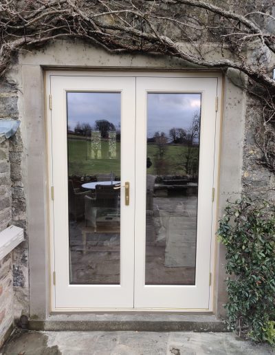 Bespoke Timber Accoya French Doors, Manufactured in our Rylstone Workshop near Skipton and Installed in Addingham, Craven, Ilkley