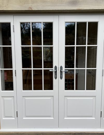 Bespoke Timber Accoya French Doors, Manufactured in our Rylstone Workshop near Skipton and Installed in Kettlewell, Craven, Yorkshire Dales, From The Anvil