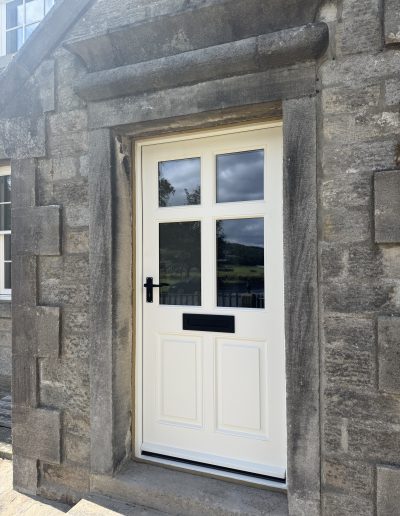 Bespoke Timber Accoya Heritage Entrance Door, Manufactured in our Rylstone Workshop near Skipton and Installed in Burnsall, Craven, Yorkshire Dales