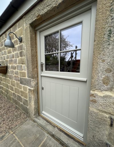Bespoke Timber Accoya Stable Door, Manufactured in our Rylstone Workshop near Skipton and Installed in Bolton by Bowland, the Ribble Valley