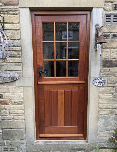 Bespoke Timber Hardwood Stable Door, Manufactured in our Rylstone Workshop near Skipton and Installed in Pateley Bridge,, Nidderdale