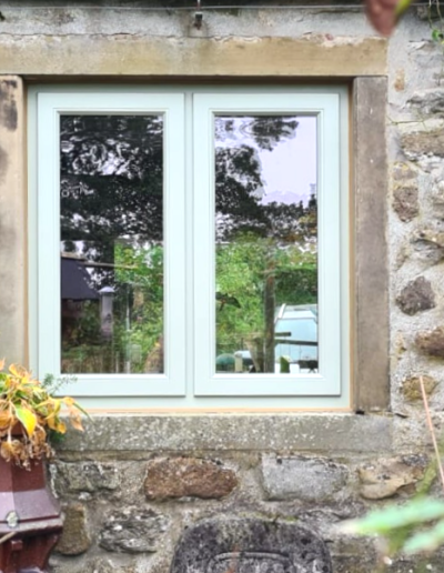 Bespoke Timber Hardwood Stormproof Casement window, manufactured in our Rylstone workshop, near Skipton, installed in Pateley Bridge, Near Harrogate