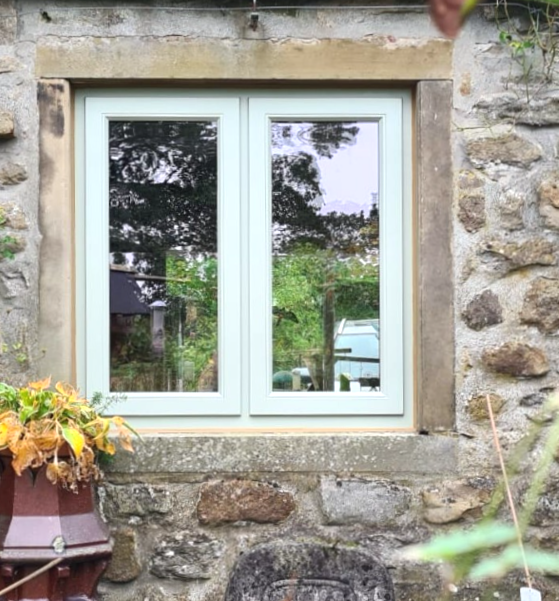 Bespoke Timber Hardwood Stormproof Casement window, manufactured in our Rylstone workshop, near Skipton, installed in Pateley Bridge, Near Harrogate