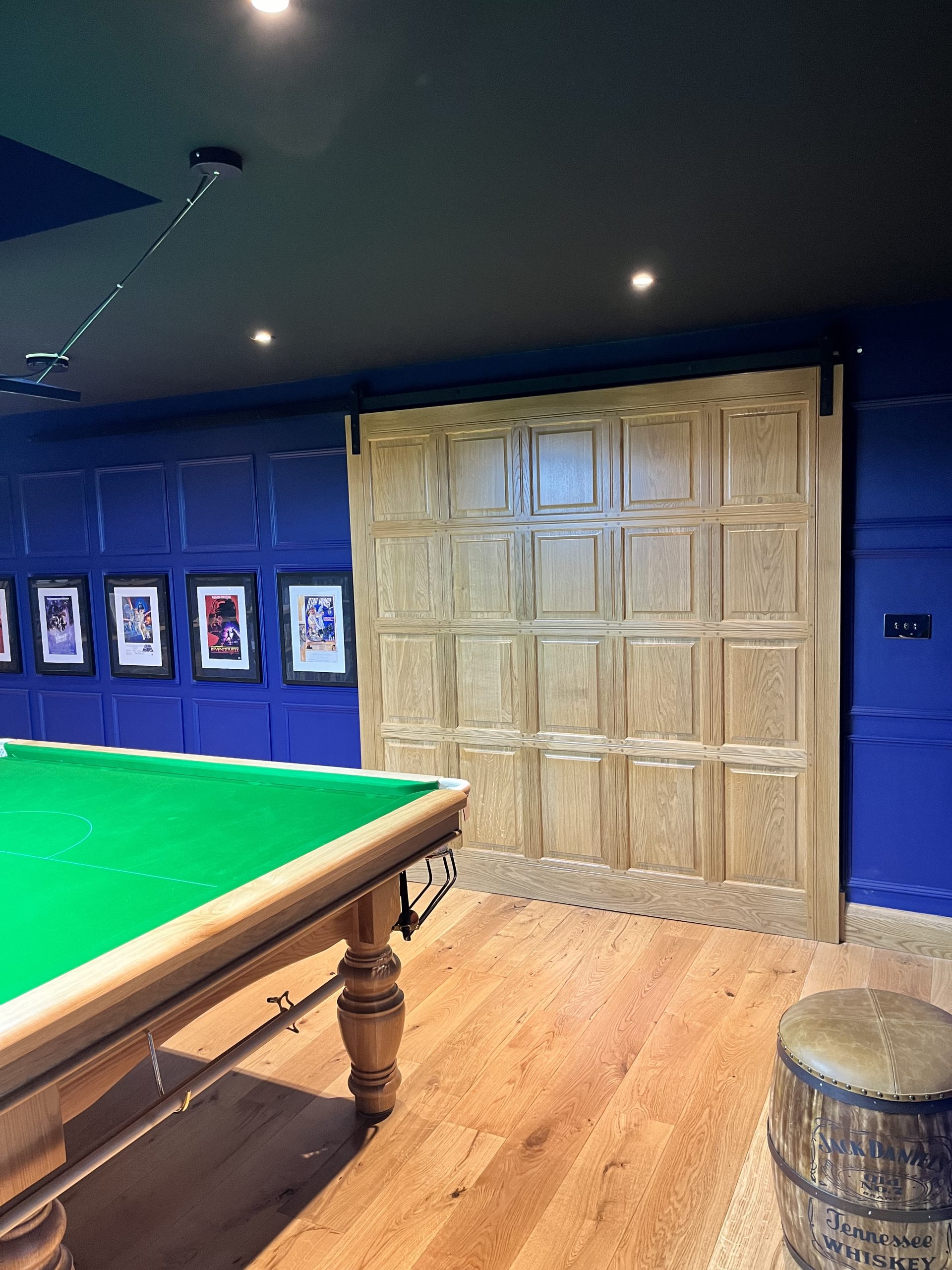 Bespoke Timber Oak Feature Internal Door , Manufactured in our Rylstone Workshop near Skipton and Installed in Grassington, Craven, Yorkshire Dales
