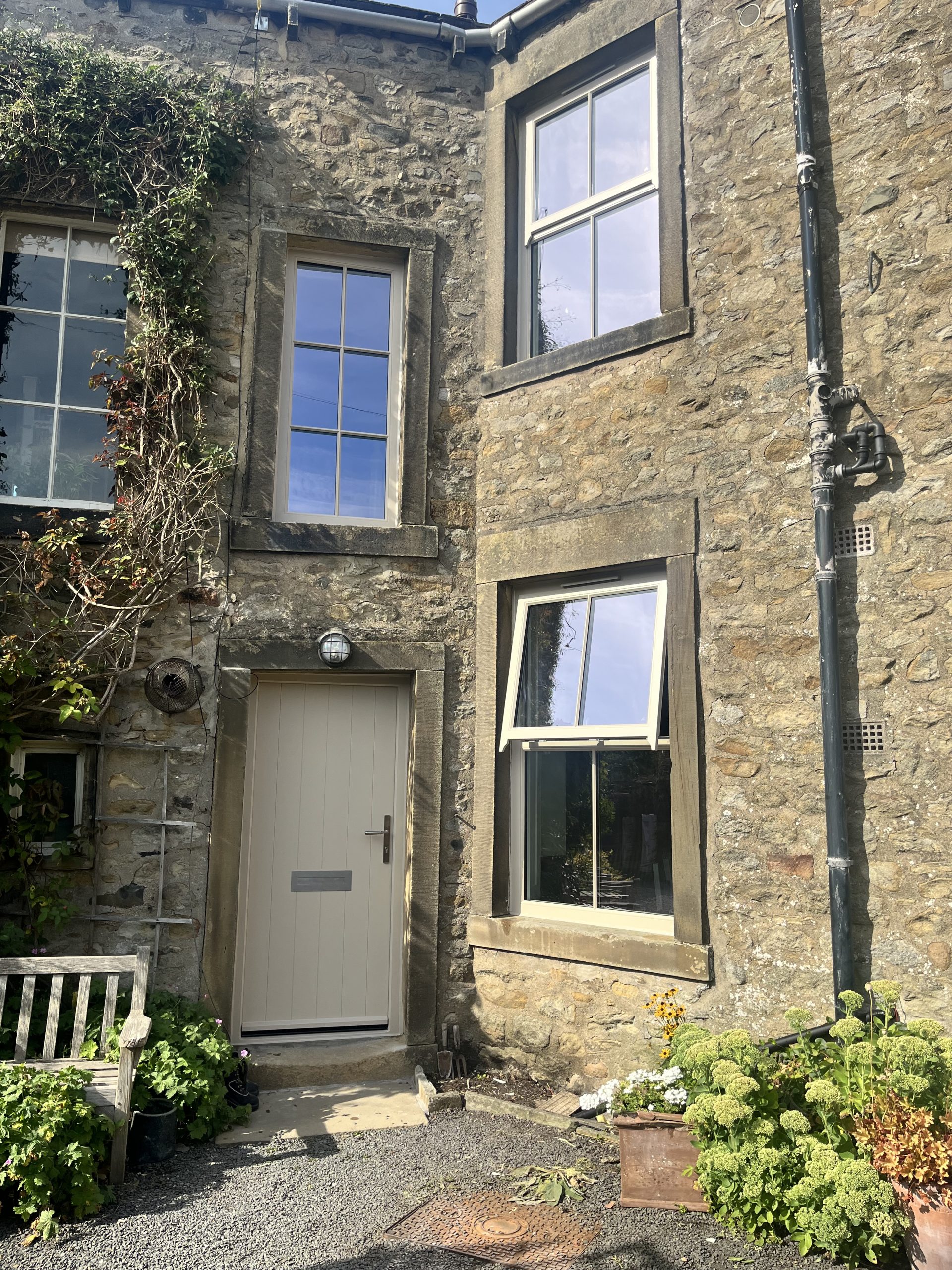 Bespoke Timber Wooden Accoya Replacement Mock Sash Window. Manufactured in our Rylstone Workshop near Skipton. Installed in Giggleswick, Settle