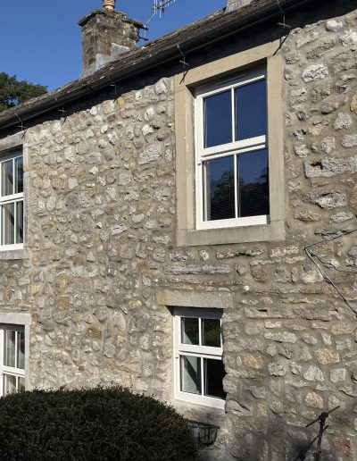 Bespoke Timber Wooden Accoya Replacement Mock Sash Window. Manufactured in our Rylstone Workshop near Skipton. Installed in Giggleswick, Settle