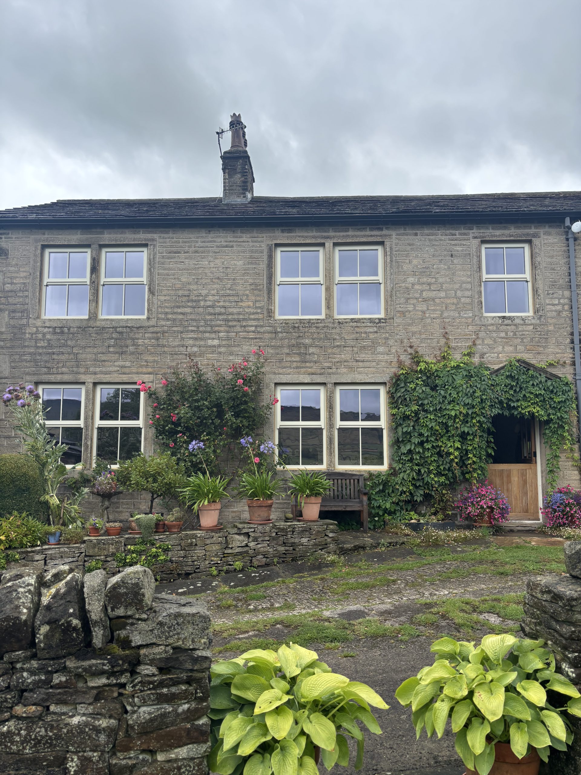 Bespoke Timber Wooden Accoya Replacement Mock Sash Window. Manufactured in our Rylstone Workshop near Skipton. Installed in Giggleswick, Settle