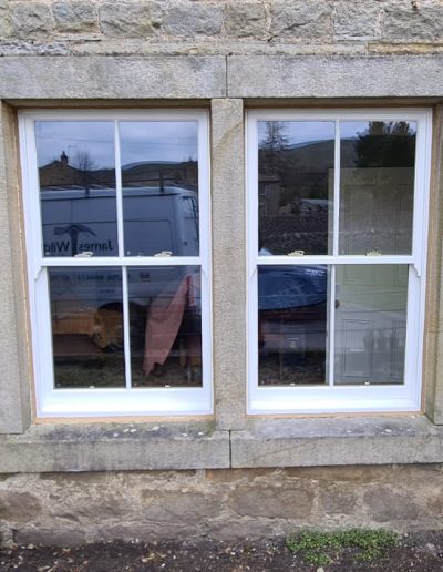 Bespoke Traditional Accoya Sliding Sash Window manufcatured in our Yorkshire dales workshop and installed in Masham near RIchmond