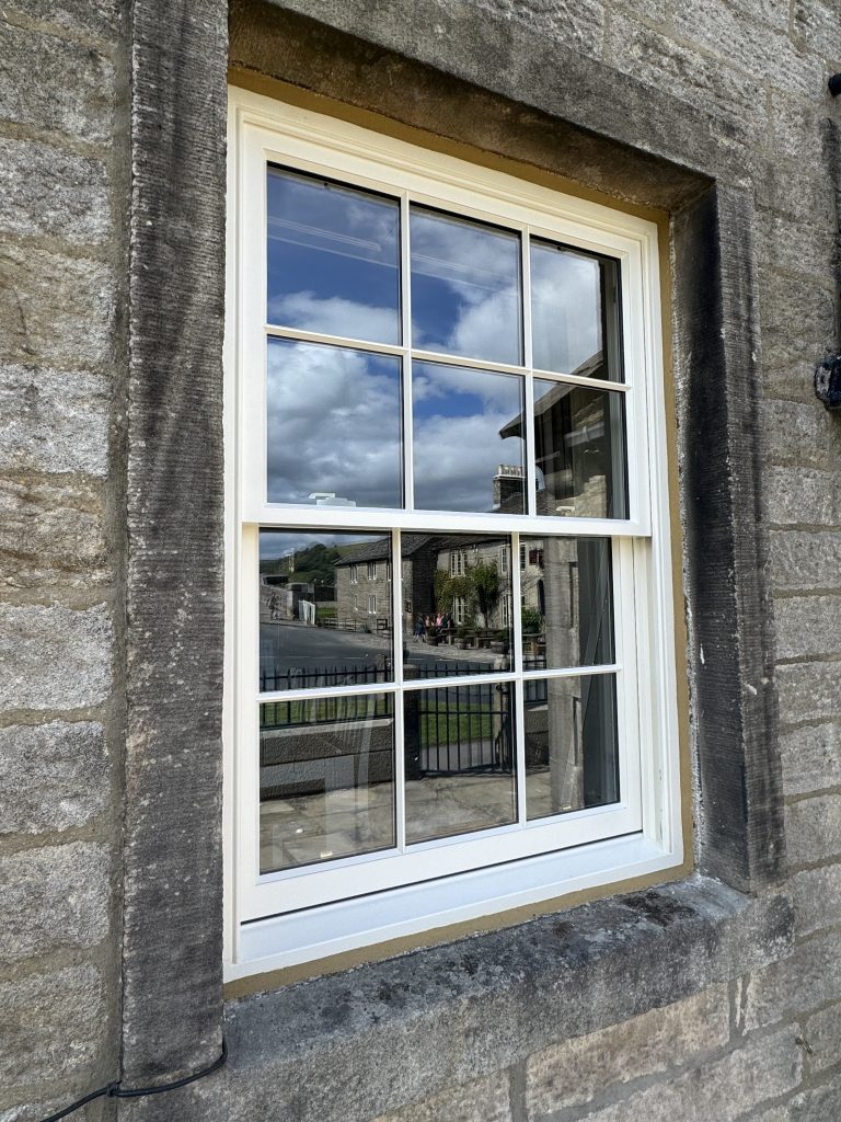 Bespoke Traditional Heritage Accoya Sliding Sash Window Installed Burnsall, Skipton, Craven, Yorkshire Dales