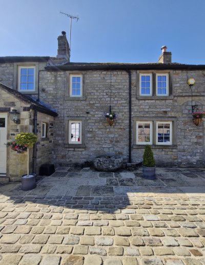 Bespoke Wooden Accoya Timber Flush Casement Windows with slimline glass. Handmade in our Rylstone Workshop, near Skipton installed in Yorkshire Dales