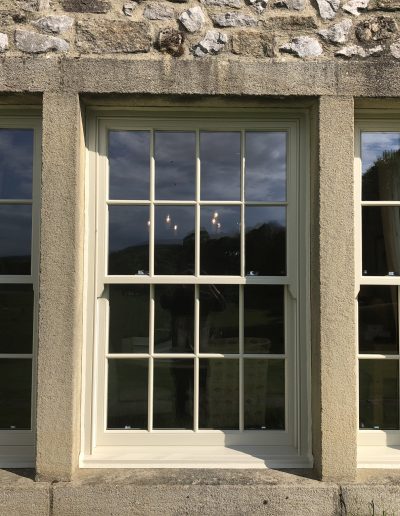 Bespoke Wooden Accoya Timber Sliding Sash Windows. Handmade in our Rylstone Workshop, near Skipton insatlled in Conistone with Kilnsey in the Yorkshire Dales