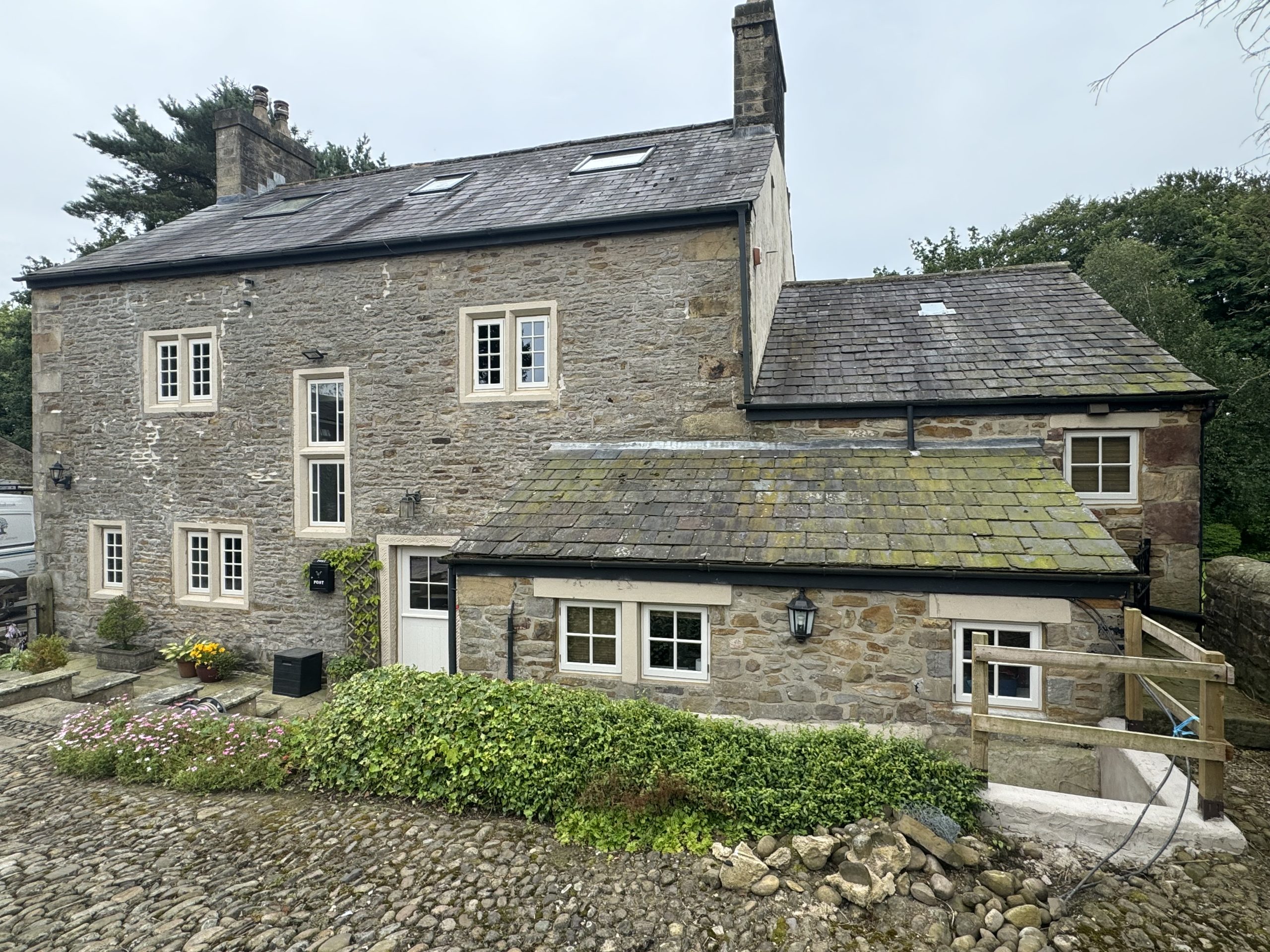 Bespoke Wooden Accoya Timber heritage Windows with slimline glass. Handmade in our Rylstone Workshop, near Skipton installed in chipping, Ribble Valley