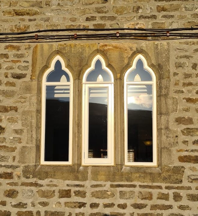 Bespoke Wooden Timber Accoya Heritage Windows. Handmade in our Rylstone Workshop, near Skipton installed in Halton Gill, Craven, the Yorkshire Dales