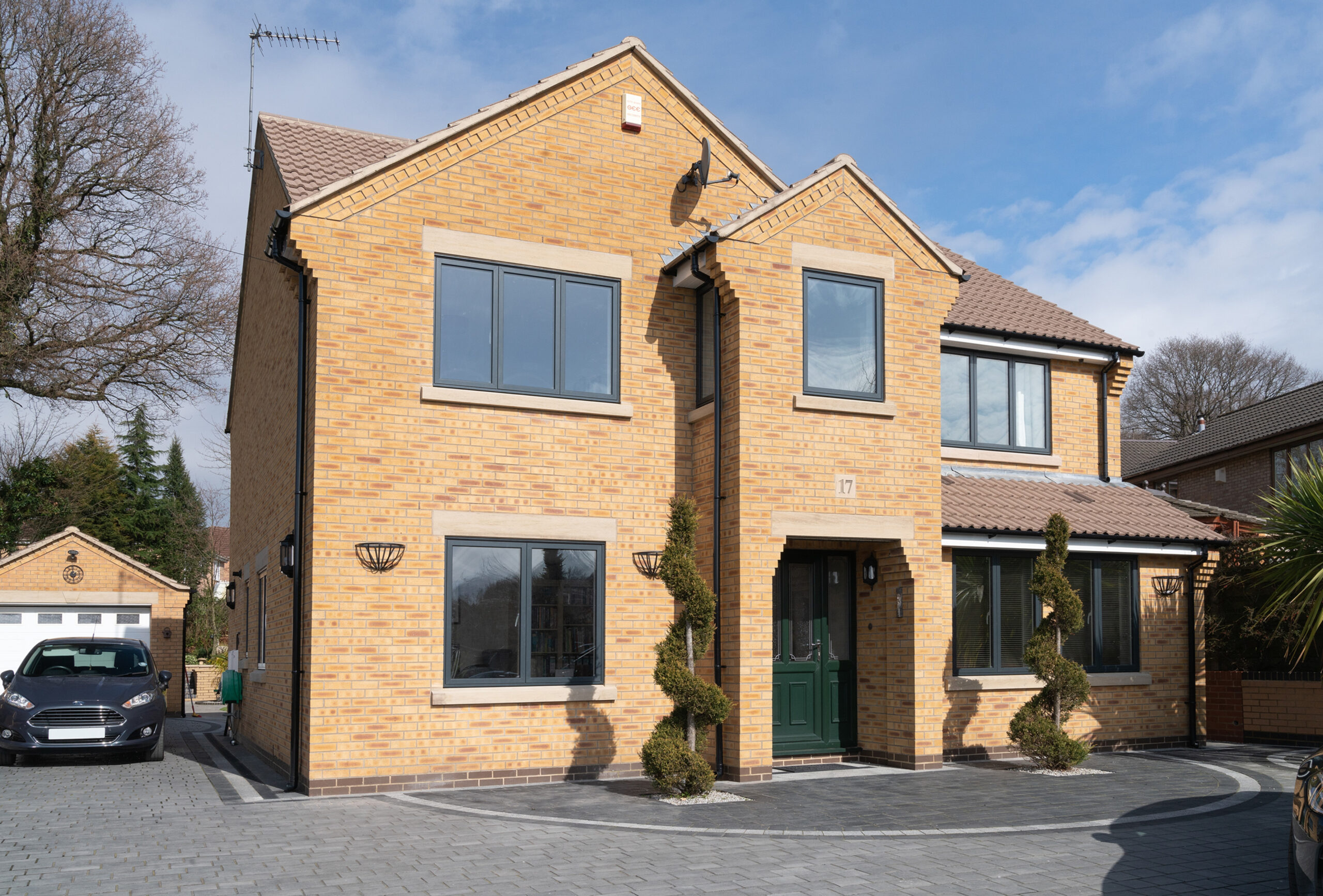 Bespoke Wooden Accoya Timber Flush Casement Windows featuring Georgian Bars. Handmade in our Rylstone Workshop, near Skipton installed near Clitheroe, Ribble Valley