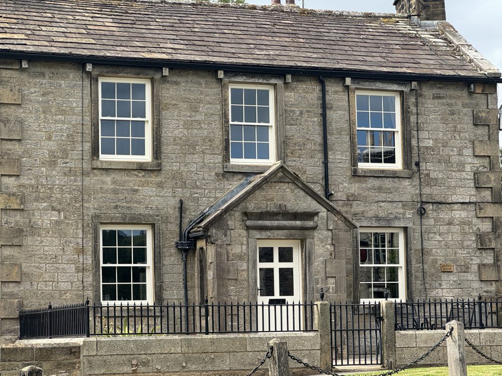 Full house of heritage accoya timber sliding sash windows. Manufactured in our Rylstone Workshop near Skipton and Installed in Burnsall, Craven, Yorkshire Dales
