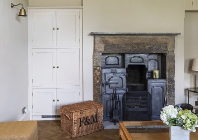 Luxury Bespoke Handcrafted Alcove Cabinet made in yorkshire dales workshop, near Skipton, fitted in Knaresborough