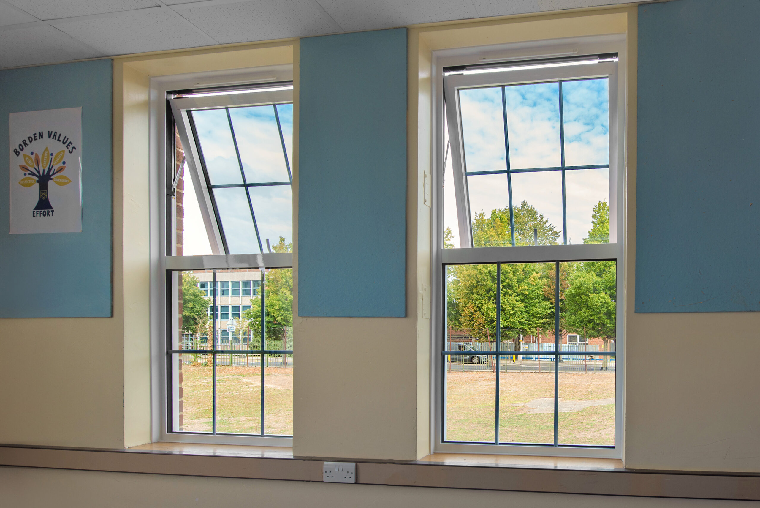 Bespoke Wooden Accoya Timber Flush Casement Windows featuring Georgian Bars. Handmade in our Rylstone Workshop, near Skipton installed South Lakes