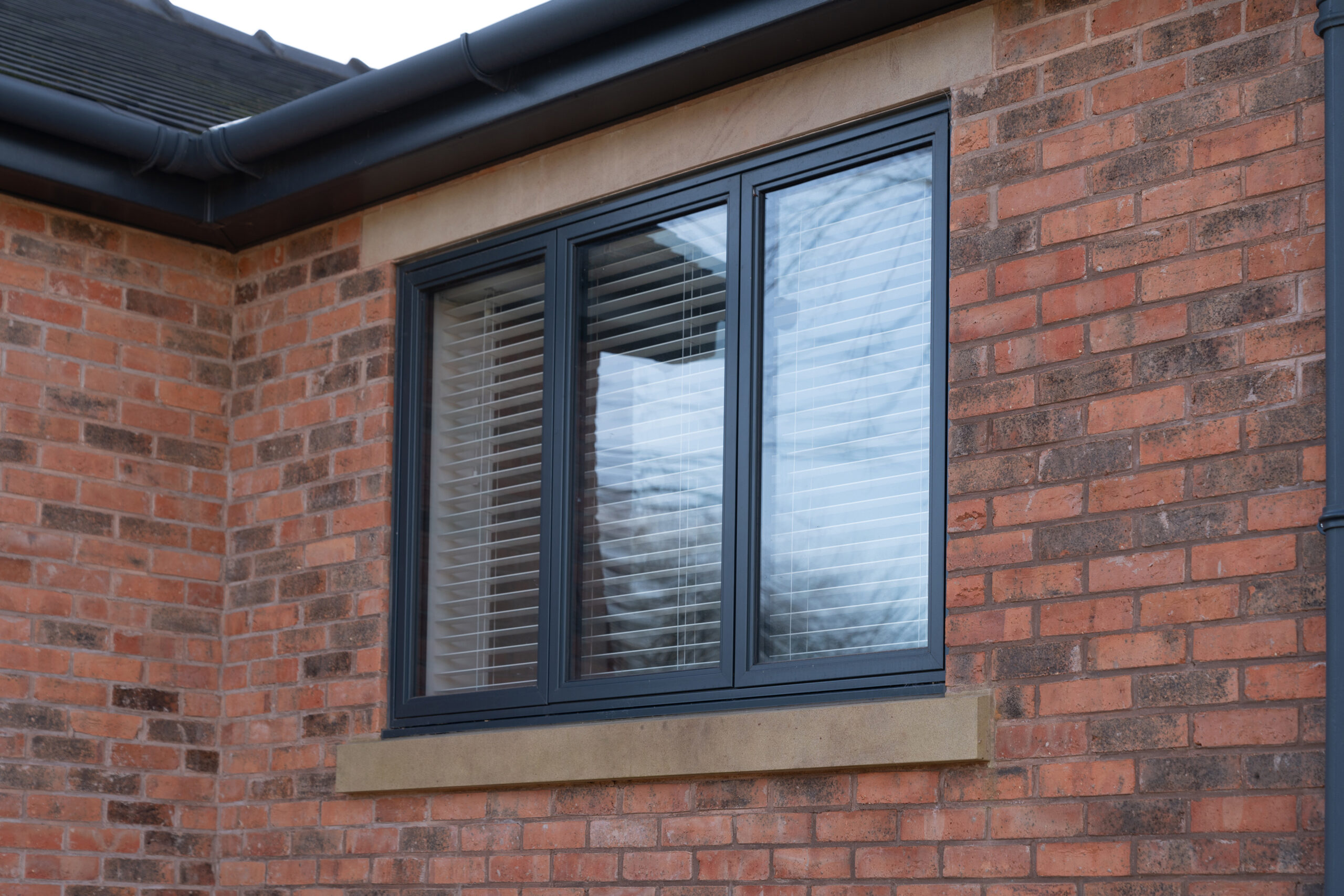 Bespoke Timber Accoya Entrance Door and Flush Casement Windows, Manufactured in our Rylstone Workshop near Skipton and Installed in Darley, Harrogate