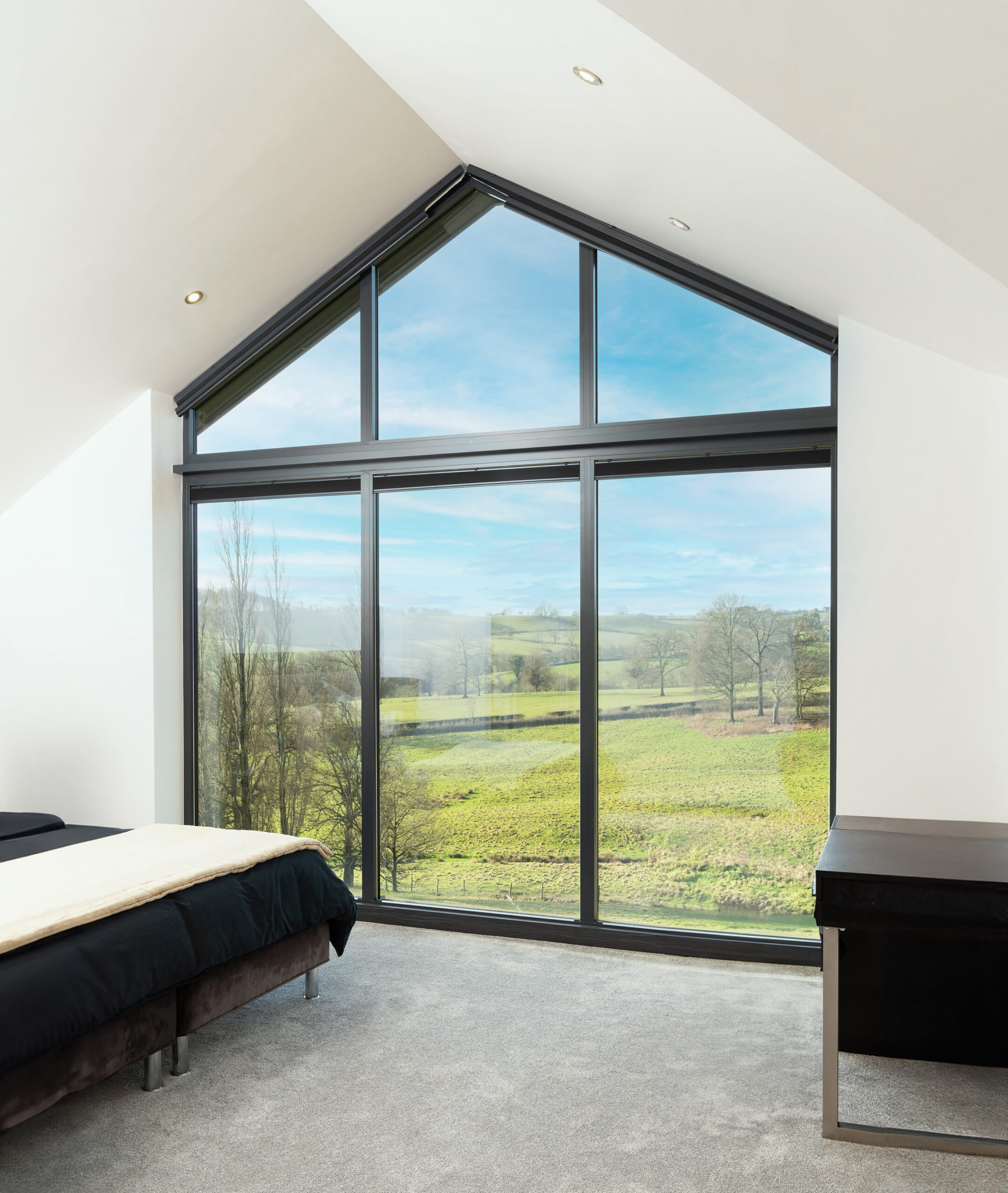 Bespoke Wooden Accoya Timber Flush Casement Windows. Handmade in our Rylstone Workshop, near Skipton, installed near Masham