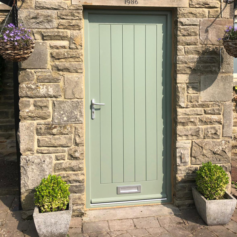 Bespoke Timber Door, Manufactured in our Rylstone Workshop Just Outside Skipton and installed in Airton, Near Settle, Craven, Yorkshire Dales