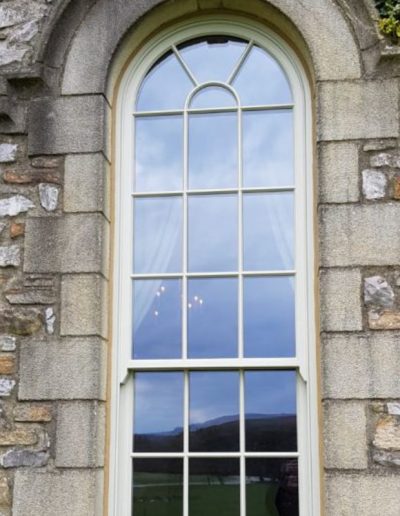 Bespoke Traditional Arched Accoya Sliding Sash Window Installed Near Conistone, Skipton, Craven, Yorkshire Dales